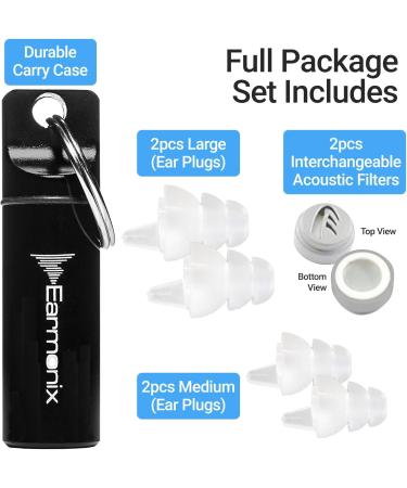 High Fidelity Ear Plugs for Concerts & Events | Music Plus Noise Reduction Earplugs - Reusable Transparent Medical Grade TPE - Buy Online on GoSupps.com