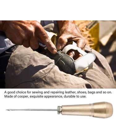 Copper Handle Sewing Awl Kit with 3 Needles - DIY Tool for Canvas and Leather Repair - Buy Online on GoSupps.com