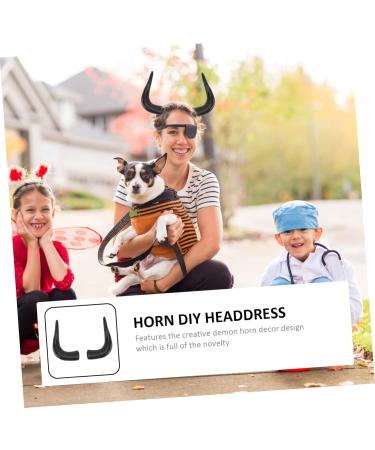 COLLBATH 1 Pair Halloween Dress up Halloween Devil Hairband Antlers Scrunchie Accessories Imitation Deer Horn DIY Hair Hoop Prom Costume Bull Horns Costume Ox Horn Hair Hoop Cow Bow Plastic - Buy Online on GoSupps.com