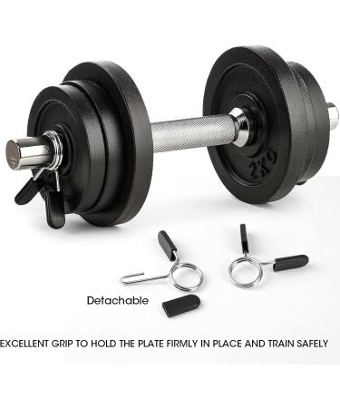 High-Quality 30mm Dumbbells with Spring Clamping Collars | Durable Stainless Steel Barbell Clips for Safe Training | Stronglift Silver - Buy Online on GoSupps.com