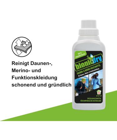 bionicdry Down Merino and Functional Membranes Detergent (500ml Bottle Only) Single Bottle - Buy Online on GoSupps.com