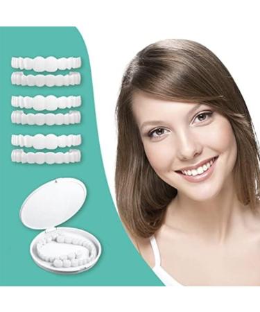 3 Pairs Snap-in Veneers for Men and Women Temporary Denture Teeth Covering Imperfections No Pain No Shots No Drilling Confident Solution White
