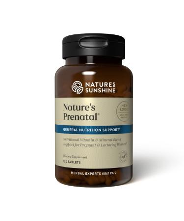 Nature's Sunshine Prenatal 120 Tablets | Prenatal Vitamin Provides a Combination of Vitamins and Minerals to Support the Nutritional Needs of Both Mother and Child