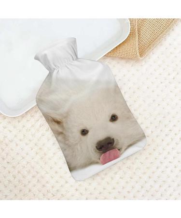 Cute Polar Bear Hot Water Bottle with Plush Cover | Warmer for Adults & Children | 26.5x15.3cm - International Shipping Available - Buy Online on GoSupps.com
