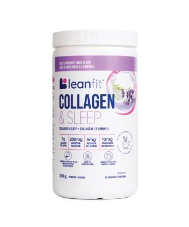 LEANFIT COLLAGEN & SLEEP Blue Lavender Latte - 7g Collagen + 200mg Magnesium + 3mg Melatonin + 10mg Ashwagandha - Improves Sleep & Reduces Effects of Jet Lag - 25 Servings 206g Tub