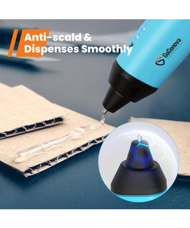 Cordless Hot Glue Gun, GoGonova 15s Fast Preheating 5Ah Built-in Battery Hot Melt Glue Gun, Smart Power-Off, Kit with 25 Pcs Premium Mini Glue Sticks and USB-C Charging Port - Buy Online on GoSupps.com