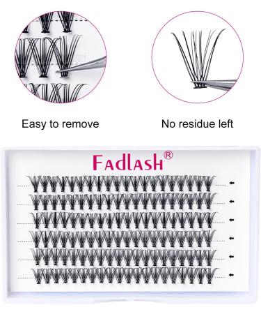 Fadlash Cluster Individual Eyelash Extensions 20D-0.10-D | 8-15mm Mixed Length | Self-Application DIY Lashes - Buy Online on GoSupps.com