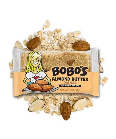 Bobo's Gluten Free Oat Bars - Almond Butter, 12 Pack, Vegan Snack, Made in USA - Buy Online on GoSupps.com