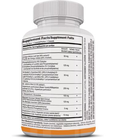 Neuro Zest - Premium Blend Brain Supplement and Nootropic Vitamin Formula to Support Plasticity Boost Healthy Focus and Concentration Levels Brain Function Enhancement Booster and Alpha Cognitive Peformance Factors. Physician-Formulated To Combat Brain Fo - Buy Online on GoSupps.com