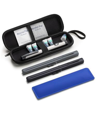 Insulin Pen Refrigerator Diabetes Drug Insulated Refrigerator Equipped with Two Pre Filled Insulin Syringe Storage Boxes And Reusable Ice Bags Used for Insulin Pen and Insulin Syringe (Black)