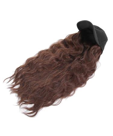 Light Brown Baseball Cap Wig with Long Corrugated Hair - Adjustable Fashion Hat for Women & Girls - Buy Online on GoSupps.com