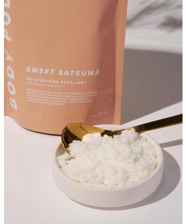 Sweet Satsuma Body Scrub & Polish - Moisturizing Exfoliator Handmade Eco-Friendly Mess-Free with Gold Spoon USA Made - Buy Online on GoSupps.com