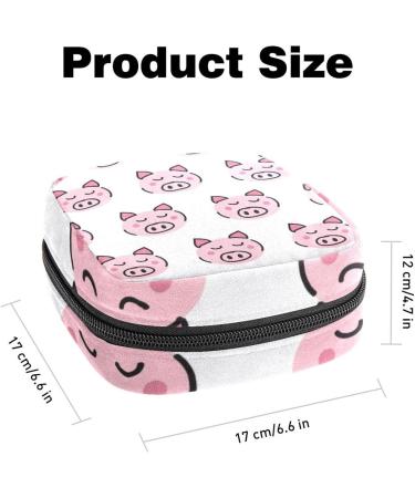 Menstrual Bag with Zipper for Women & Girls - Cute Pig Head Design | International Shipping Available - Buy Online on GoSupps.com