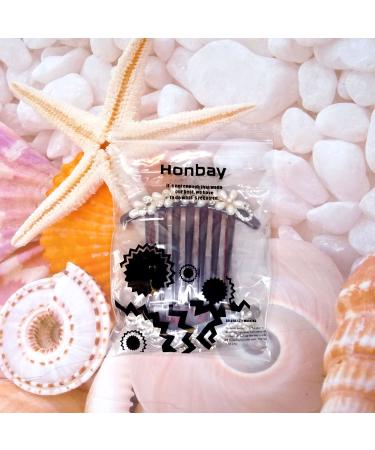Honbay 2PCS Pearl Crystal Rhinestone Hair Side Combs - Floral Twist Hairpin for Women - Buy Online on GoSupps.com