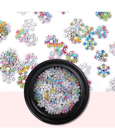 Sethexy 3D Christmas Snowflake Nail Art Accessories - Gold Metal Studs, Sequins & Glitter Alloy for DIY Nails Design- 3 Boxes - Buy Online on GoSupps.com