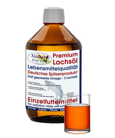 Salmon oil for horses Food quality omega-3-oil horse naturala per vita cold-pressed fish oil horses good for skin and fur immune power 500ml glass bottle