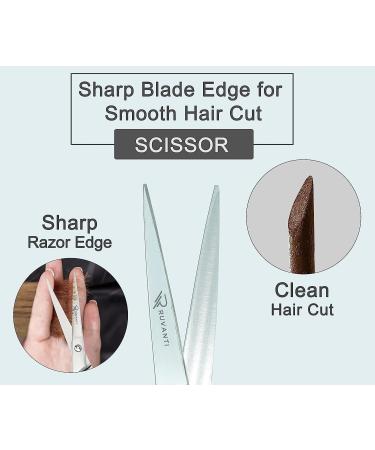 RUVANTI Hair Cutting & Thinning Grey Scissors Set - Precision Haircutting Tools - Buy Online on GoSupps.com