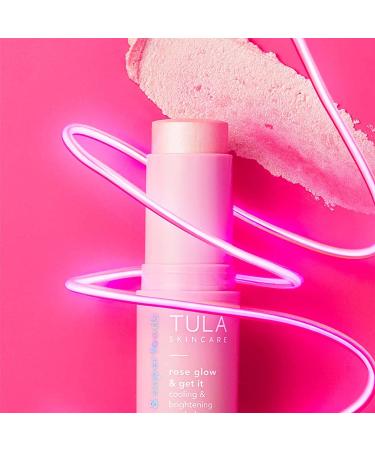 TULA Skin Care Rose Glow Cooling Eye Balm - Brightening, Hydrating Dark Circle Treatment - 0.35 oz - Buy Online on GoSupps.com