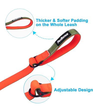 Petbonus Short Dog Leash - Adjustable Safety Bracelet with Reflective Seams & Soft Padded Handle for Roller Leashes - Khaki Green - Extra Safety for Strollers - Buy Online on GoSupps.com