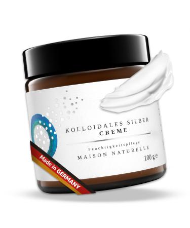 Maison Naturelle |Colloidal silver cream (100 g) - comparison winner 2020 - natural silver cream with 1000 ppm - collodial natural silver natural 100 g (1 Pack) - Buy Online on GoSupps.com