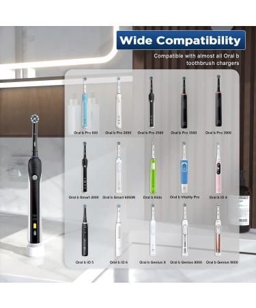 USB Electric Toothbrush Charger For Oral B Toothbrush Charger Replacement For Oral B Chargers For Braun 3757 UK Plug For Oral B Pro & Smart 650/Pro Series/Genius And For All Oral B Toothbrushes - Buy Online on GoSupps.com