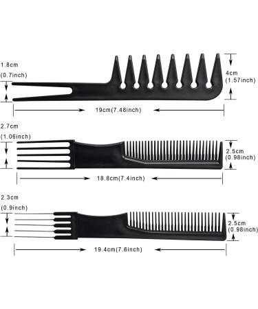 10PCS Black Hair Comb Set - Professional Salon Styling Comb for Women Men Kids | Anti-Static Barbers Brush Combs - Buy Online on GoSupps.com