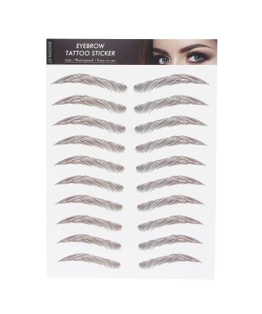 Autocollant de tatouage de sourcil imperm able professionnel transfert imperm able maquillage sourcil autocollant de sourcil imperm able pour les femmes (MARRON-07)