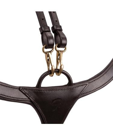 Buy Sunride Front Stuff Ascot for Horses - Real Leather Martingal (5-Point & 3-Point) - Quick Threading Rings - Full Brown - Buy Online on GoSupps.com
