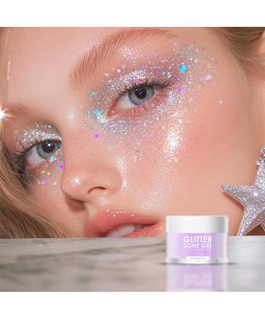  Rubu22a Body Glitter Set of 4 holographic glitter gels for body face hair and lips - Light-changing glitter (4) - Buy Online on GoSupps.com