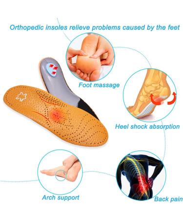 Orthotic Arch Support Shoe Inserts Insoles for Flat Feet | Plantar Fasciitis Relief for Men and Women | 2 Pairs (M Men 7.5-9 / Women 9-10.5) - Buy Online on GoSupps.com