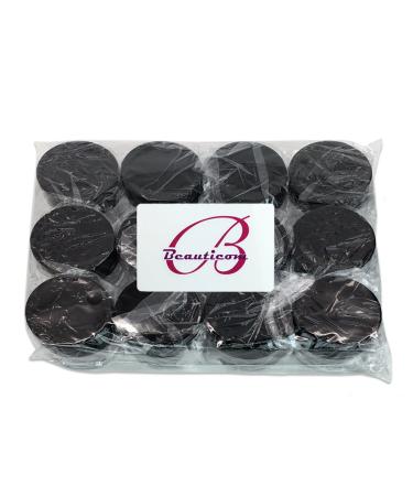 Beauticom 20g/20ml Acrylic Round Clear Jars with Black Lids - Ideal for Lip Balms, Creams, Makeup, Cosmetics - 12 Piece Set - Buy Online on GoSupps.com