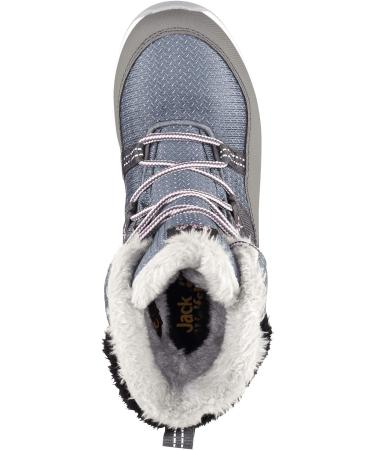 Jack Wolfskin Unisex-Child Polar Wolf Texapore High K Hiking Boot - Big Kid (8-12 Years) - Size 5 - Pebble Grey/Off-white - Buy Online on GoSupps.com