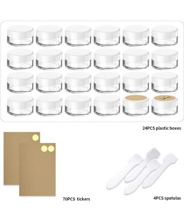 24-Pack 10ml Clear Empty Cream Can - Transparent Jars with Screw Cap for Lotions Candles & Cosmetics - Buy Online on GoSupps.com
