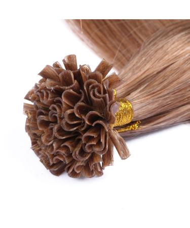 High-Quality Keratin Bonding Hair Extensions #12 Light Brown 70cm - 50 Strands 1g 100% Remy Real Hair U-Tip by Novon Hair Extensions - Buy Online on GoSupps.com