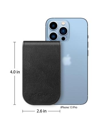 Medmax Case for Freestyle Libre 3 / Libre 2 / Libre Reader - Protective Synthetic Leather Cover with Neckholder & Carabiner for Diabetics (Black) - Buy Online on GoSupps.com