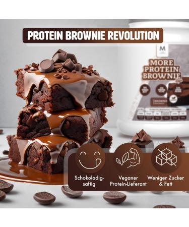 MORE Protein Brownie Mix 600g | Vegan High-Protein Brownies | Quality Tested | Made in Germany - Shop Internationally - Buy Online on GoSupps.com