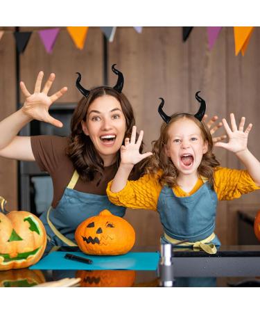 Healeved Halloween Headbands - Black Devil Horns Hairbands Non-Slip Vintage Halloween Ox Horn Hair Hoop for Kids Halloween Party Cosplay Photo Prop - Halloween Headwear - Buy Online on GoSupps.com