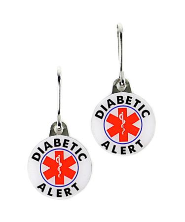 Diabetic Alert Tags. Double Sided. All-Metal. (2 Piece Set.)