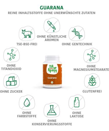 11A-Apofy Guarana 180 mg Natural Caffeine | 120 Capsules | Boost Energy & Focus | International Shipping - Buy Online on GoSupps.com