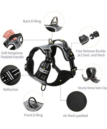 Buy Heele No-Pull Dog Harness & Crockery for Medium Dogs | Soft Reflective Padded Handle - International Shipping Available - Buy Online on GoSupps.com