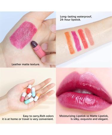 VigCebit Waterproof Lip Pills - Long-Lasting Matte Lipstick & Lip Liner Set | Durable Nude Red 24-H Stay-On Makeup - Buy Online on GoSupps.com