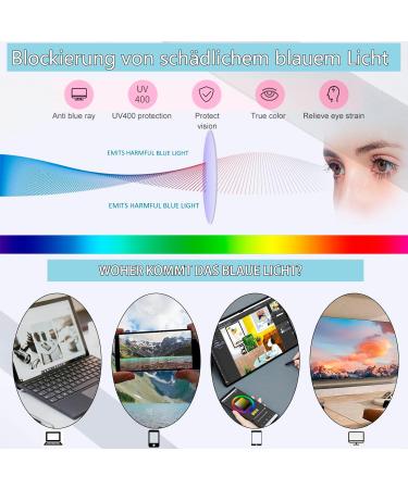 COJWIS 4 Pack Multifocal Reading Glasses for Men - Blue Light Filter Computer Glasses | Stylish 2.5x Magnification in 4 Colors - Buy Online on GoSupps.com