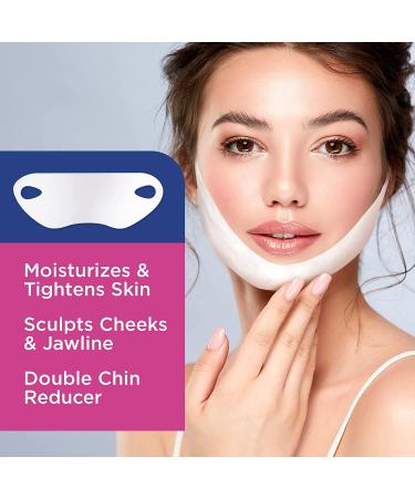 NOVAPHOLIA Double Chin Reducer Face Lift Mask - V Line Lifting Strap for Women - 5 Pcs Chin Slimming Mask - Buy Online on GoSupps.com