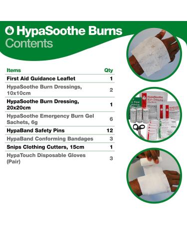 Safety First Aid Group HypaSoothe Burns Kit Refill - Medium Size for Effective Burn Relief - Buy Online on GoSupps.com