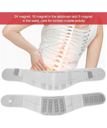 Self-Heated Lumbar Support for Back Pain Relief - Physiotherapy Massage Device with 24 Magnets for Men & Women - Gray L/Large - International Shipping Available - Buy Online on GoSupps.com