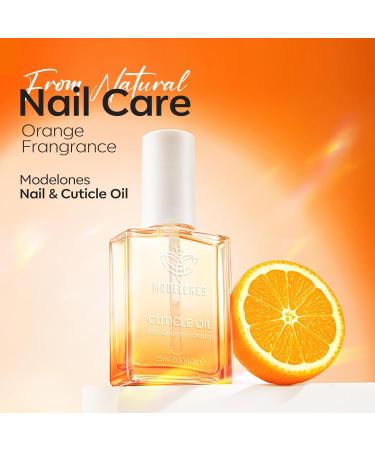 Modelones Cuticle Oil Nail oil 15 ml nail care oil for nails and cuticles with brush make your own care care for damaged cuticles contains vitamins E and A and effective Citrus - Buy Online on GoSupps.com