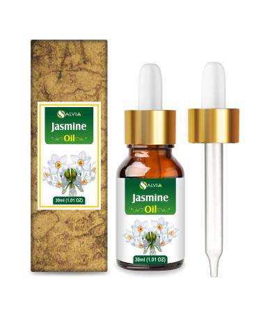 Jasmine (Jasminum Grandiflorum) Essential Oil Pure & Natural Undiluted Uncut Oil | Use for Aromatherapy Skin & Hair - Therapeutic Grade - (30ML with Dropper)