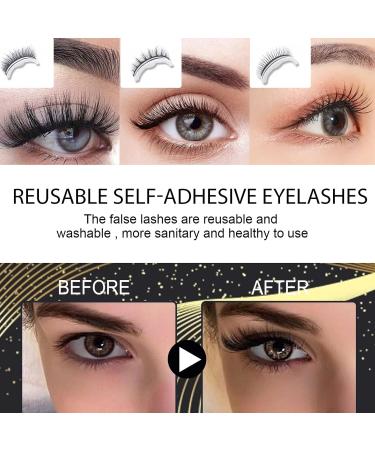 Natural False Eyelashes Wispy Natural Fake Lashes ABS Fiber 1 Pairs Cat Eye Lashes for Parties Weddings Birthday Gifts - Buy Online on GoSupps.com