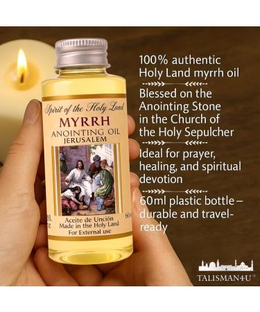 Myrrh Anointing Oil & Holy Water from Jordan River Holy Land Gift Set Blessed in Jerusalem Biblical Anointing Oil for Prayer Christian Religious Gifts for Men Women with Prayer Card - Buy Online on GoSupps.com