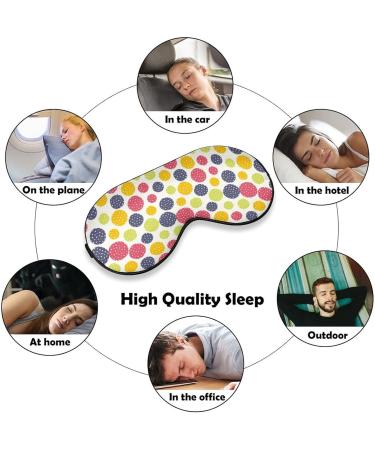 Colorful Dots Sleep Mask for Women | Adjustable Eye Shades with Elastic Strap - Perfect for Restful Sleep - Buy Online on GoSupps.com